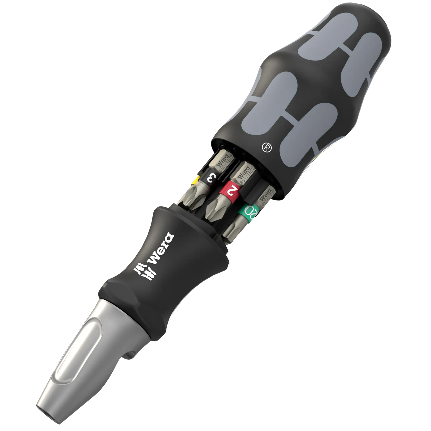 Wera Tool Rebel Shop Kompaktschrauber Flaschenöffner Bit Magazin Geöffnet