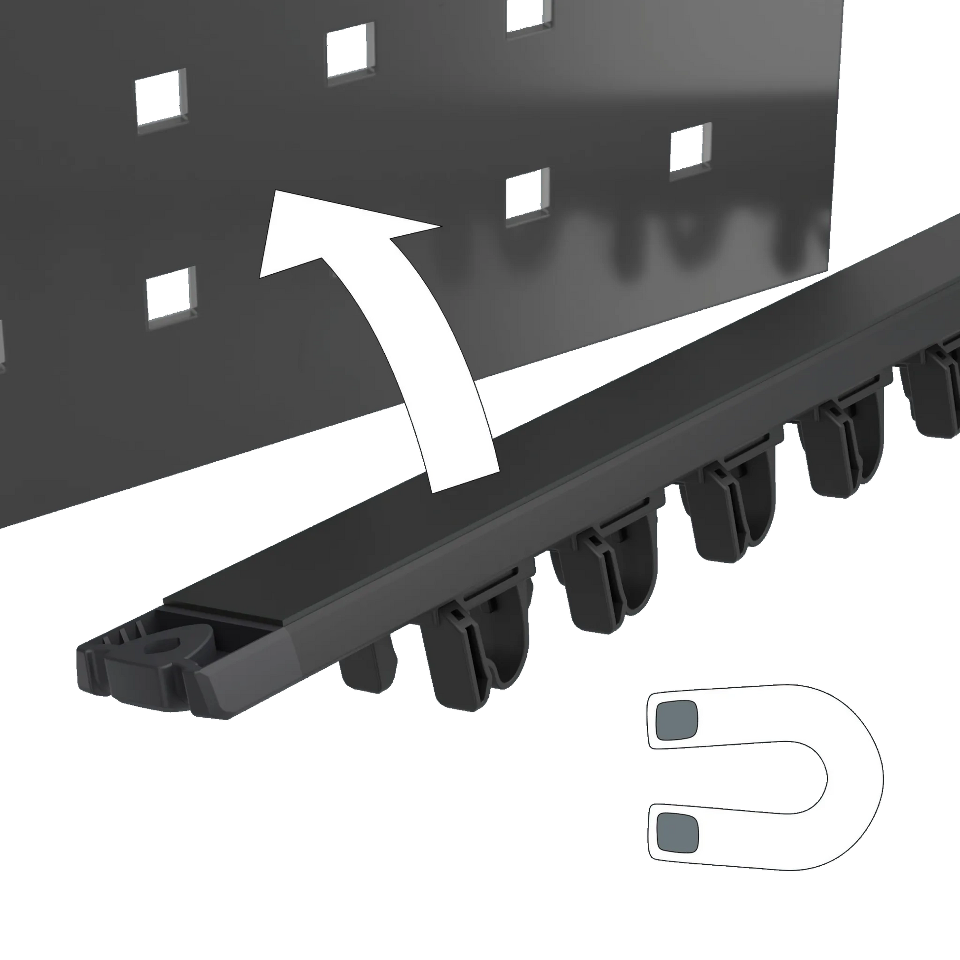 Produktbild Wandhalterung Anbringen der Leiste an die Wand