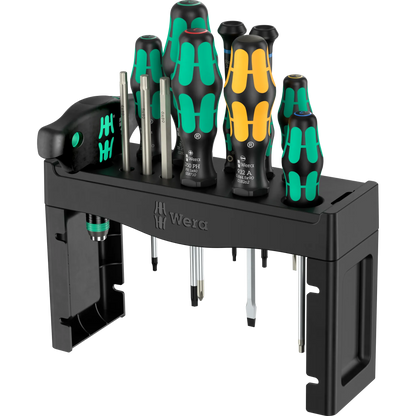Wera Tool Rebel Shop Fahrrad Wartung Set in schwarzer Werkzeughalterung