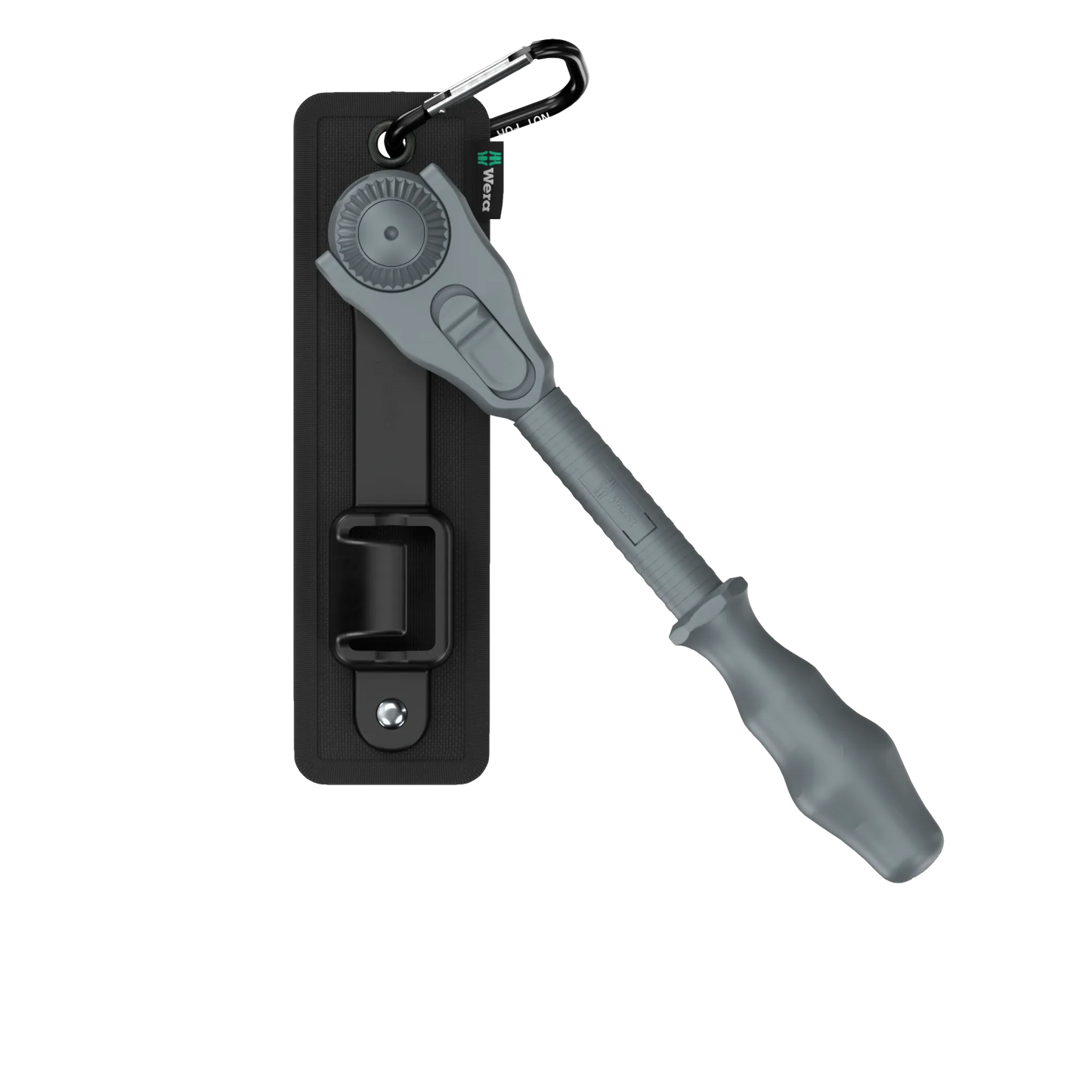 Wera Tool Rebel Shop Halterung Belt Zyklop Speed Knarre 1/2 Zoll mit ausgegrautem Zyklop Speed außerhalb der Halterung