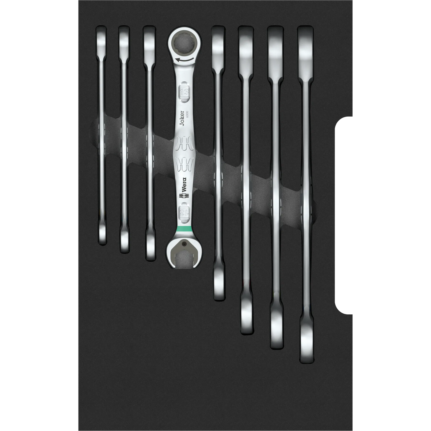 Joker 6000 Ratcheting Combination Wrench Set in Inlay