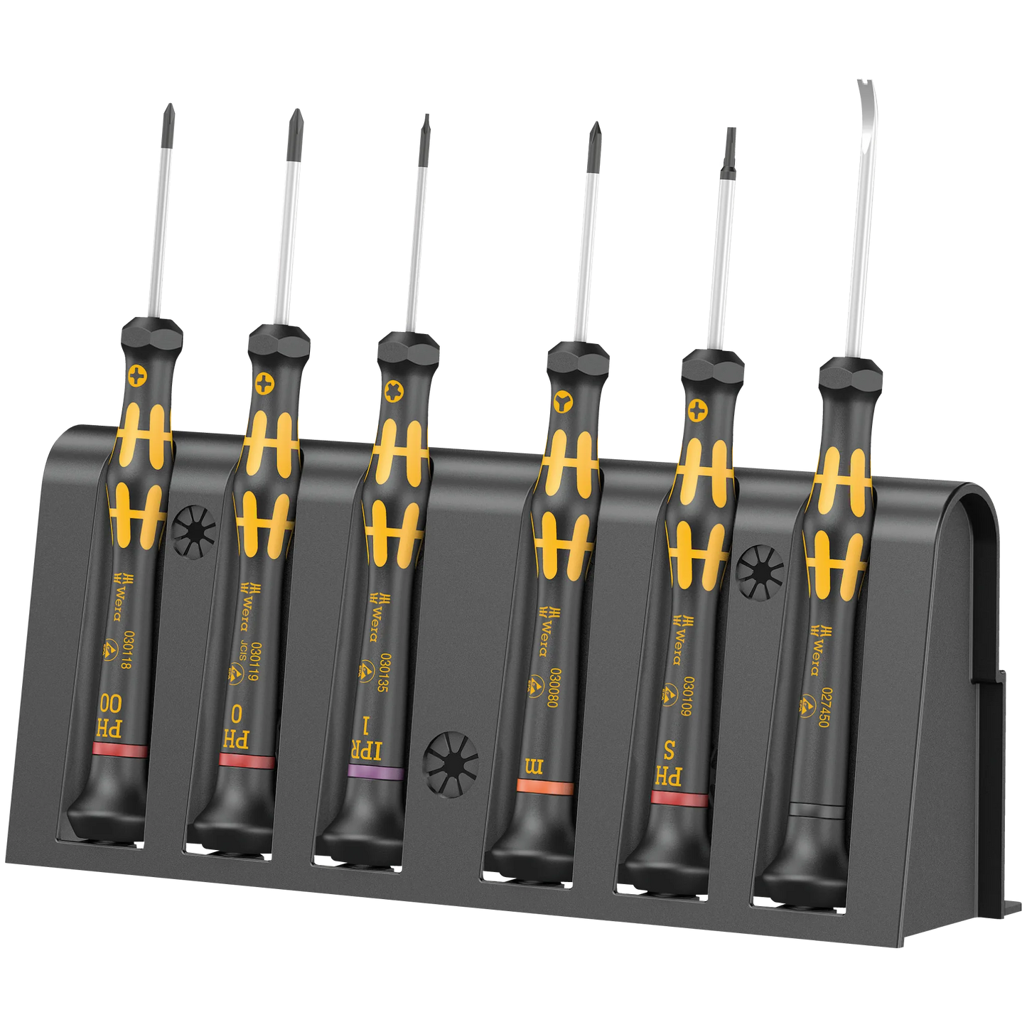 Wera Tool Rebel Shop 6 teiliges Micro  Schraubendreher ESD Set für Smartphone, Tablet und Elektronikreperatur Produktbild von vorne 