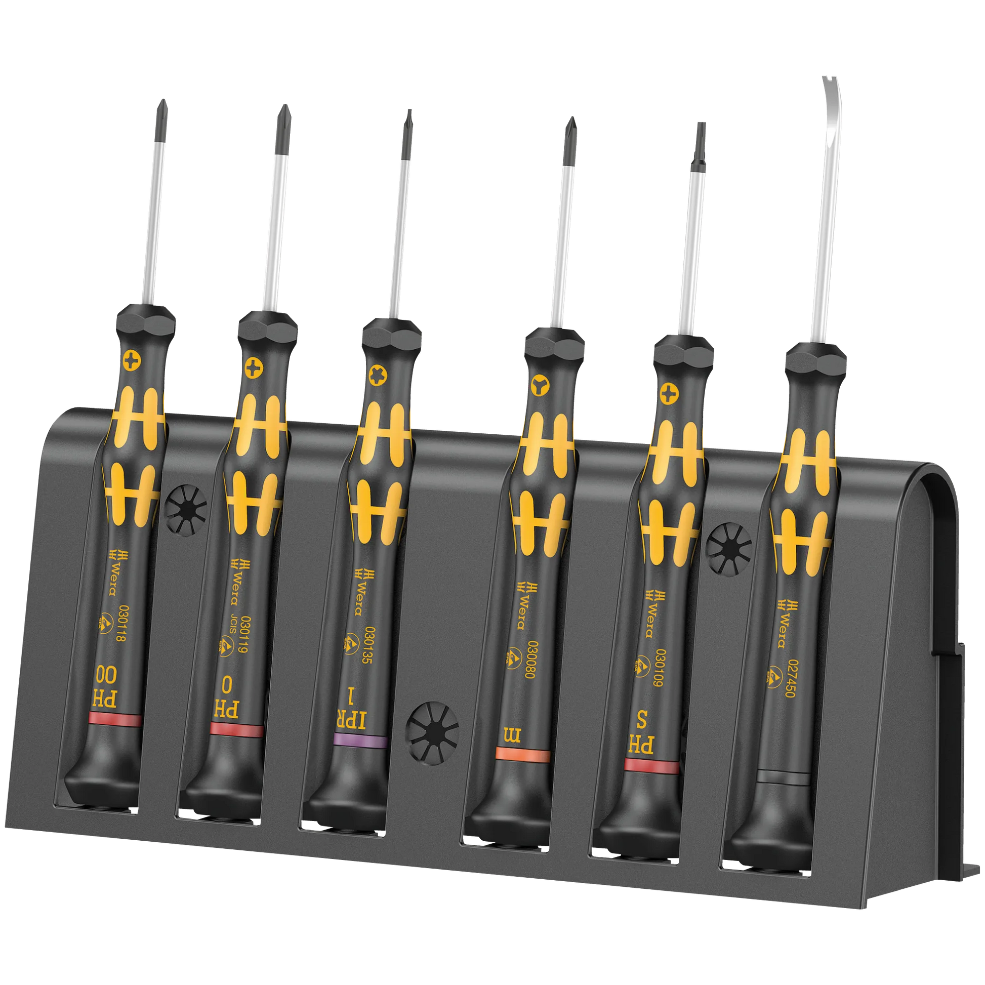 Wera Tool Rebel Shop 6 teiliges Micro  Schraubendreher ESD Set für Smartphone, Tablet und Elektronikreperatur Produktbild von vorne 