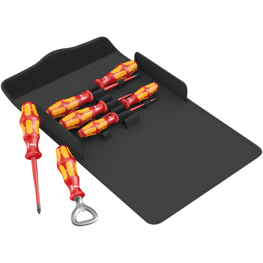 Wera Tool Rebel Shop Schraubendreher VDE Slim Set 2 in geöffneter Tasche