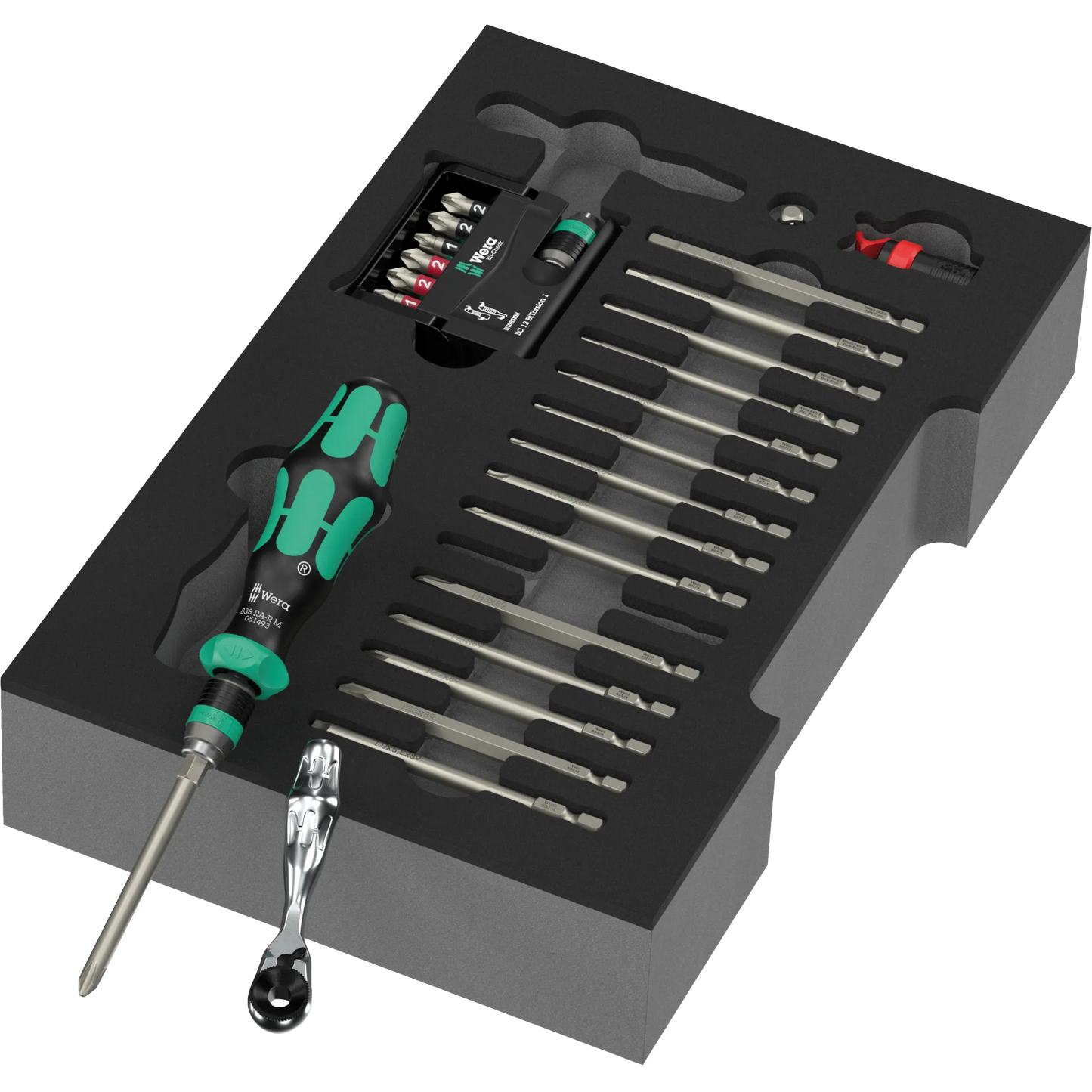 Screwdriver Interchangeable Blades Set in Inlay
