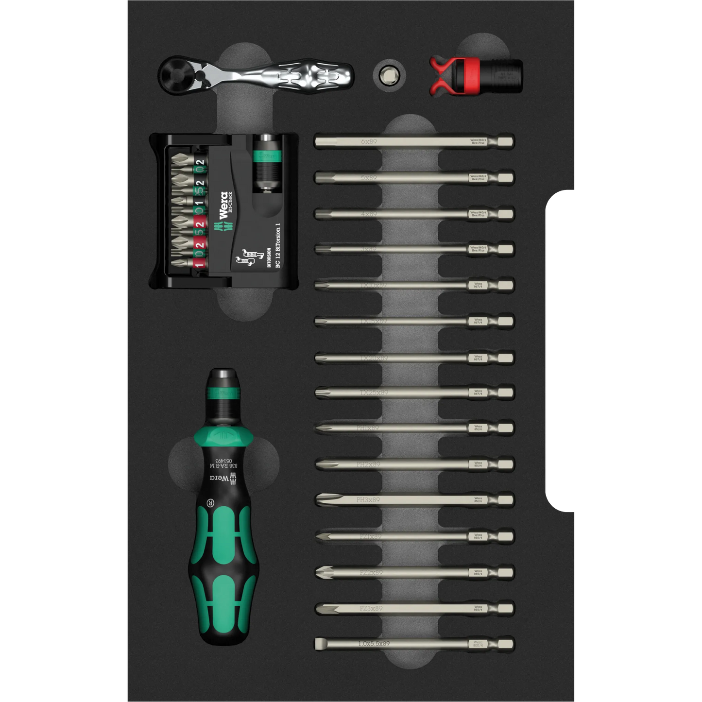 Screwdriver Interchangeable Blades Set in Inlay