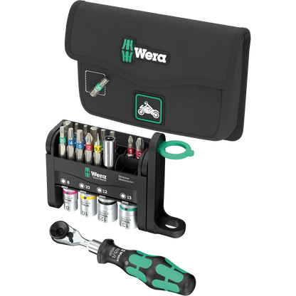 Wera Tool Rebel Tool-Check Modular Motorrad 1 Werkzeug mit Tasche und Handgriff