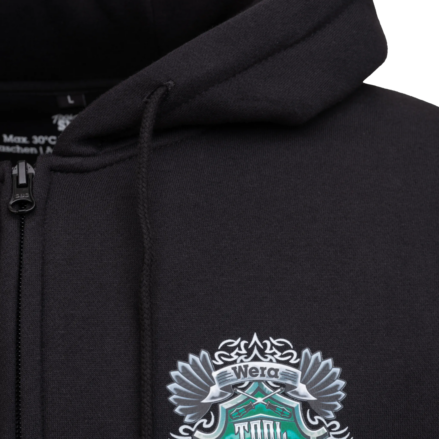 Wera Tool Rebel Merchandise Zipper "Be a Tool Rebel" Detail