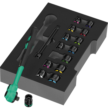 Zyklop Comfort Ratchet Set 3/8 inch in Inlay