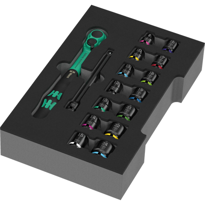 Zyklop Comfort Ratchet Set 3/8 inch in Inlay