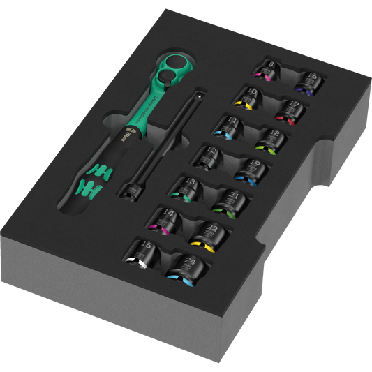 Zyklop Comfort Ratchet Set 3/8 inch in Inlay