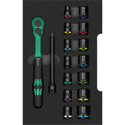 Zyklop Comfort Ratchet Set 3/8 inch in Inlay