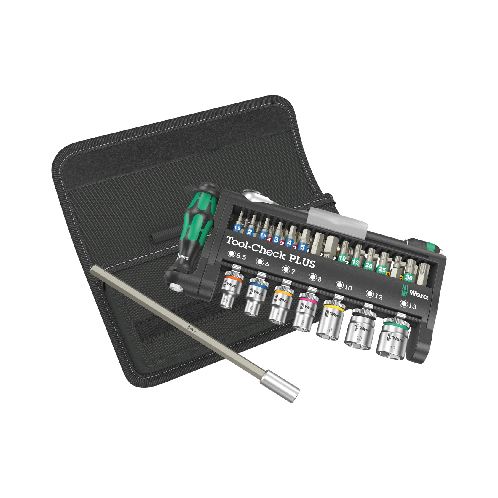 Wera Tool-Check Combi 1, 40‑delig bitset Zwart/groen