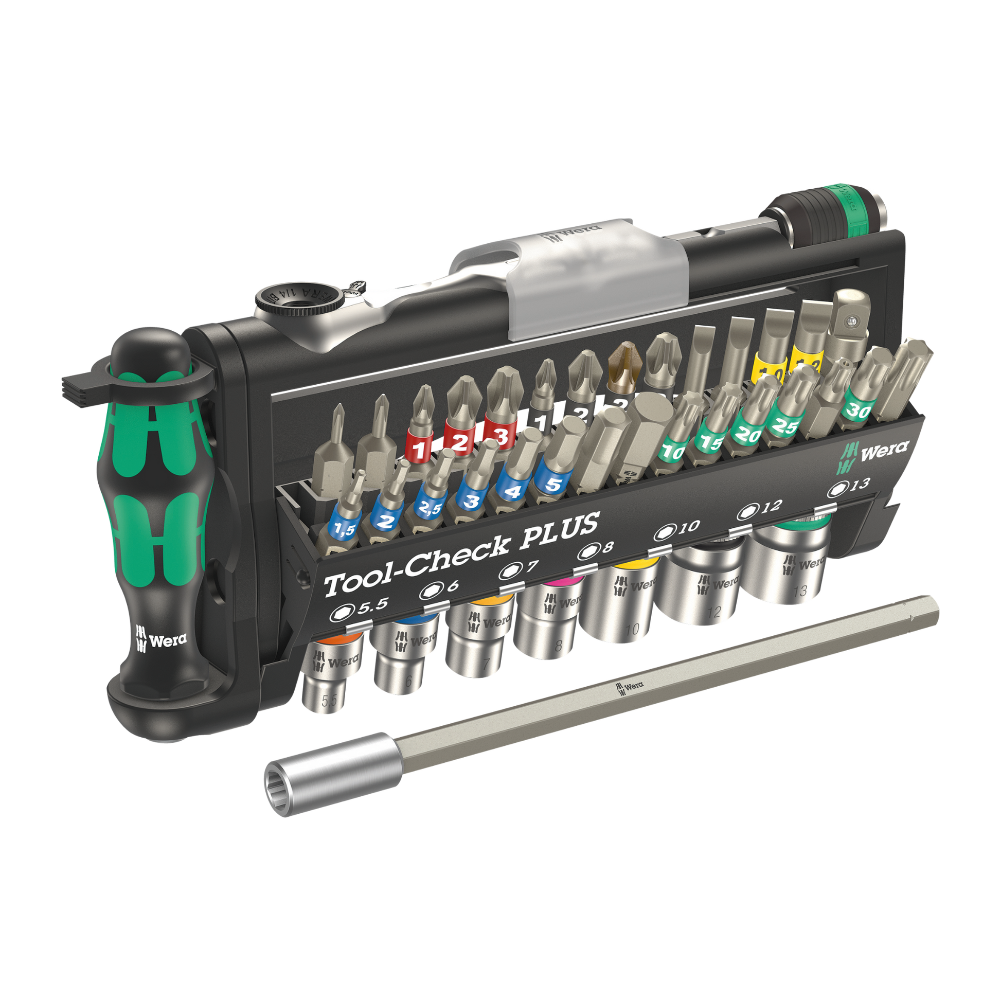 Wera Tool Rebel Tool-Check PLUS Tool Rebel Edition Werkzeug in aufgeklapptem Halter