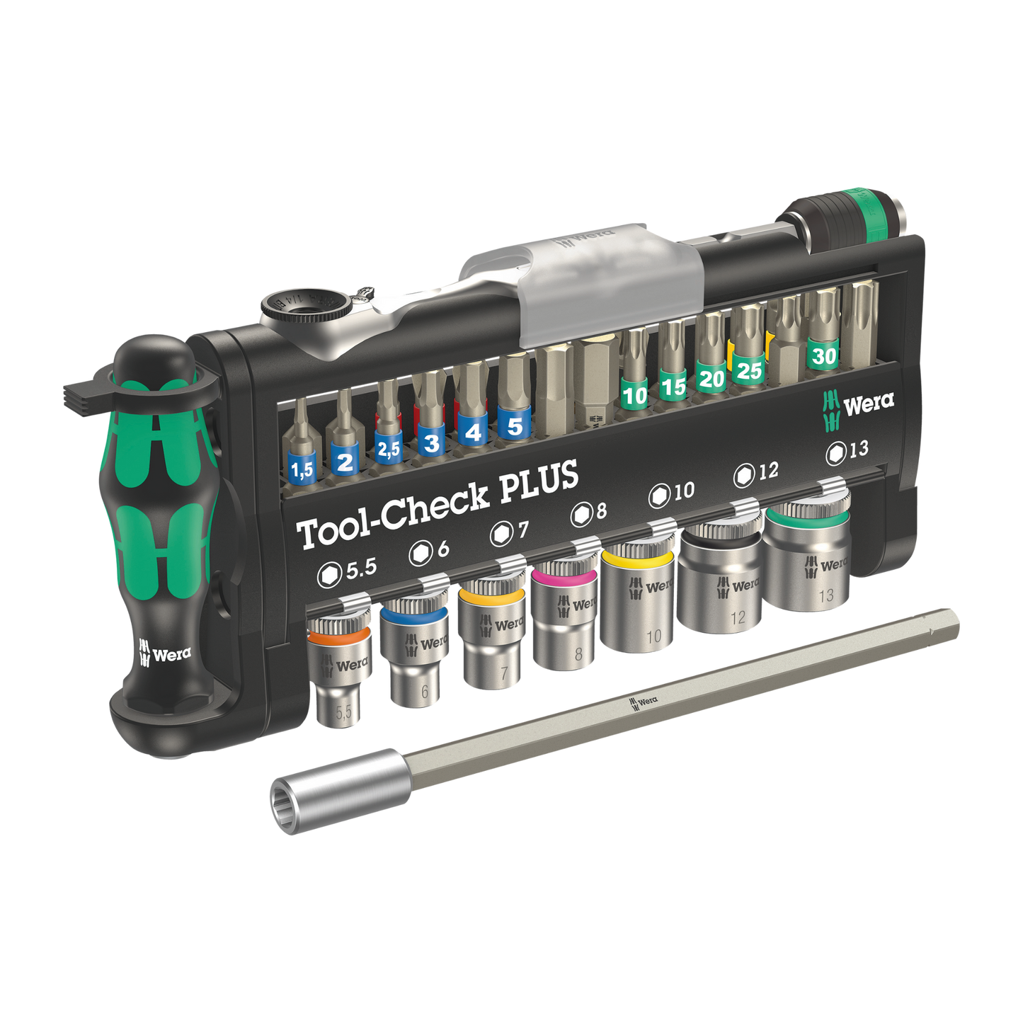 Wera Tool Rebel Tool-Check PLUS Tool Rebel Edition Werkzeug im Halter mit Verlängerung