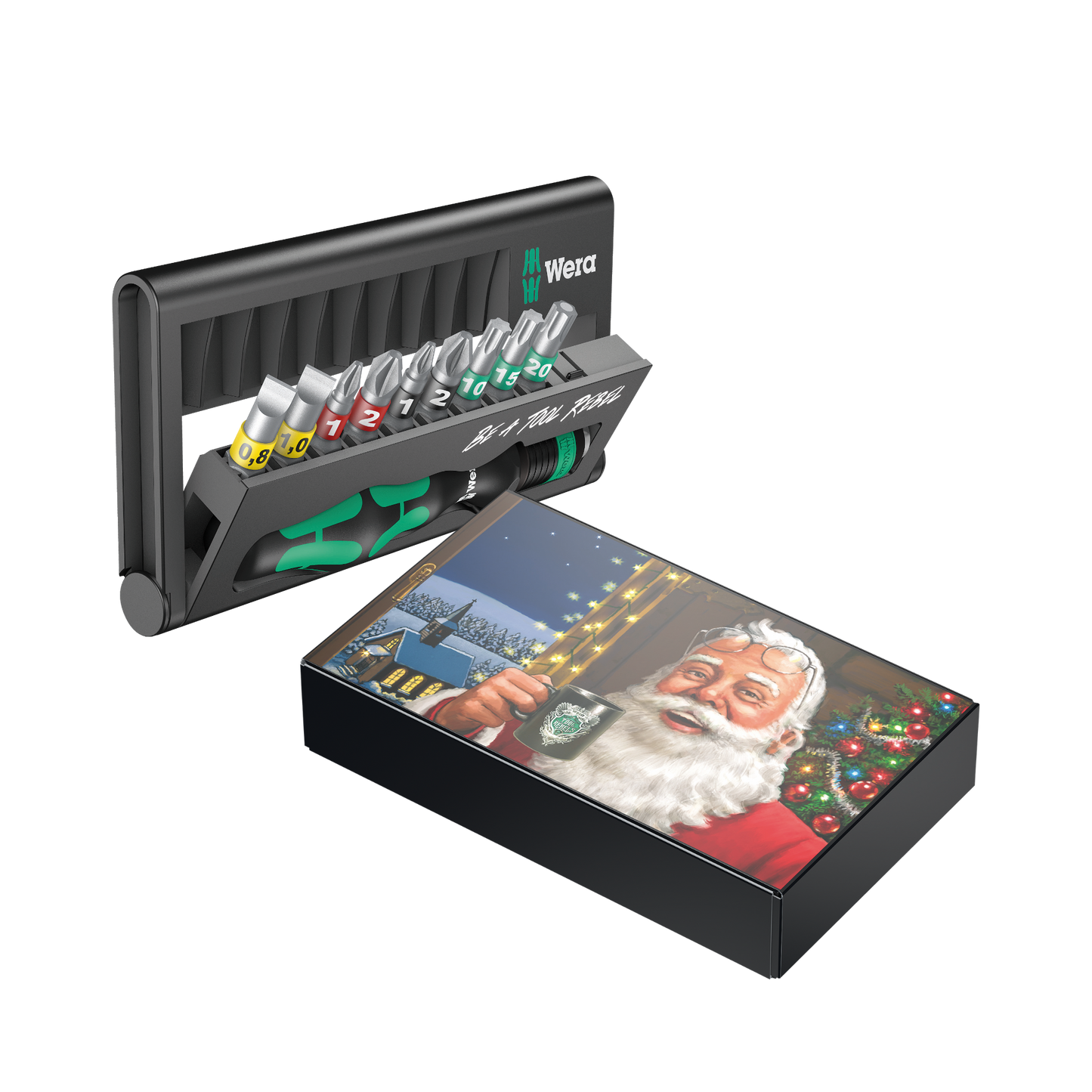 Wera Tool Rebel Christmas Set Werkzeug mit Weihnachtsmann Motiv