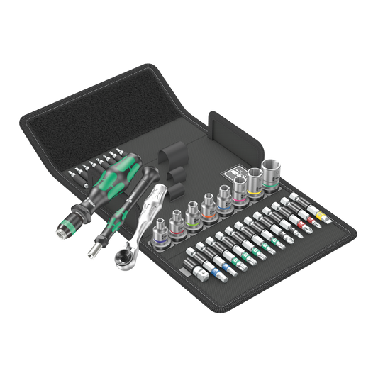 Wera Tool Rebel Haushalt Set 2 Werkzeug mit aufgeklappter Tasche